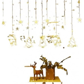 KIK KX5250 Svetelný záves sob 138 LED 2,5 m multicolor