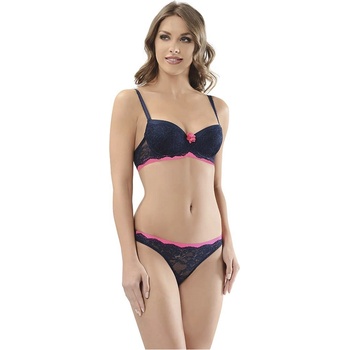 Base Дамски Комплект nbb-4386 - Тъмно син с розово (261946_Тъмно син)