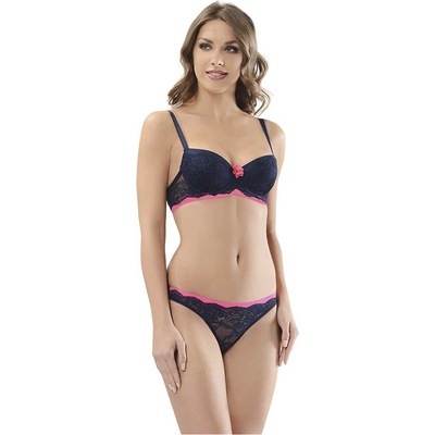 Base Дамски Комплект nbb-4386 - Тъмно син с розово (261946_Тъмно син)