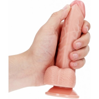 RealRock Curved clamp-on testicle realistic dildo 15,5 cm natural