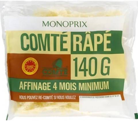 Monoprix Strouhaný Comté 140 g