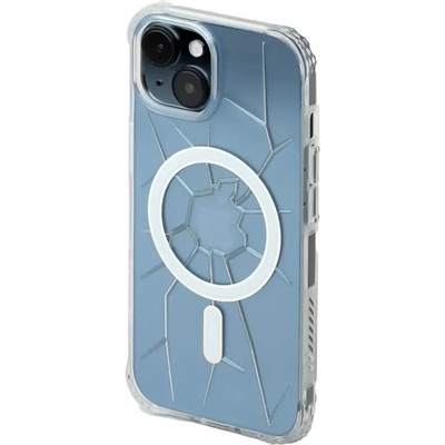 Kingxbar Кейс Kingxbar PQY Crack Series MagSafe за iPhone 15, прозрачен (6959003513526)
