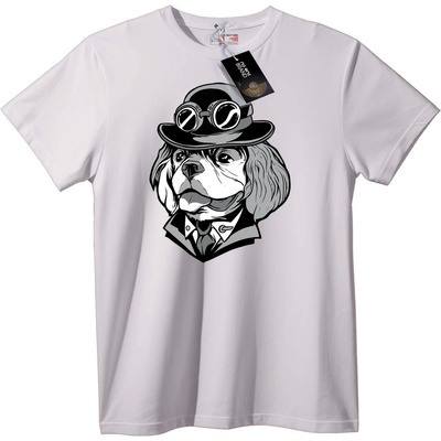 NOONEBRAND Тениска Steampunk Куче - 2XL, Black