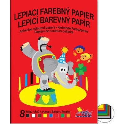 Notes Lepiaci farebný papier A4 8ks