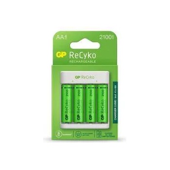 Gp batteries Зарядно устройство за батерии с 4 гнезда BATTERIES E411, 2100 mAh, 1.2V, GP-C-E411-4AA-2100