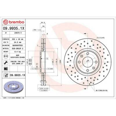 Brzdový kotúč BREMBO XTRA LINE - Xtra 09.9935.1X