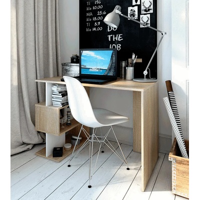 Бюро Abes 110x55x75.2 cm Дъб сонома и бяло