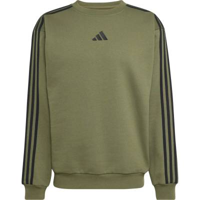 Adidas Мъжки пуловер adidas Essentials 3-Stripes Fleece Sweatshirt Jumper - Olive Four / Black (017-4666-0413)