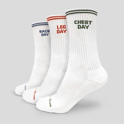 GymBeam GymRat Socks 3Pack White – Zboží Dáma