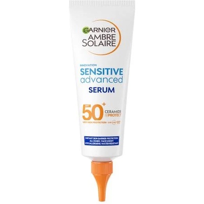 Garnier Ambre Solaire Sensitive Advanced Serum SPF50+ водоустойчив слънцезащитен серум за тяло и лице 125 ml