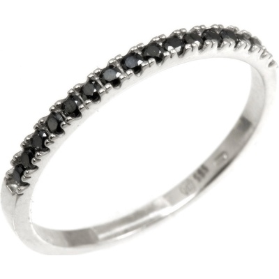 Zodiax Zlatý prsten s černými kamínky 1329