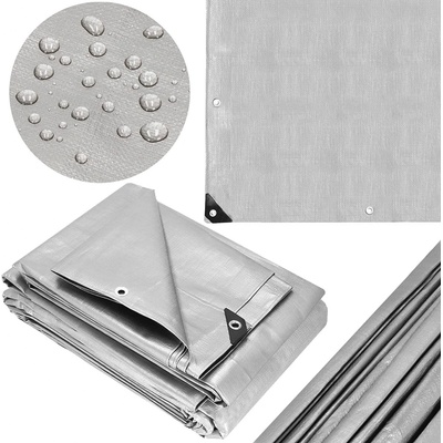 Springros Krycí plachta s oky 4x6 m extra silná 210g PE stříbrná PROTECT GA2143-XG – Zboží Dáma