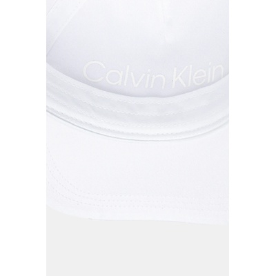 Calvin Klein Памучна шапка с козирка Calvin Klein в бяло с изчистен дизайн K60K610525 (K60K610525)