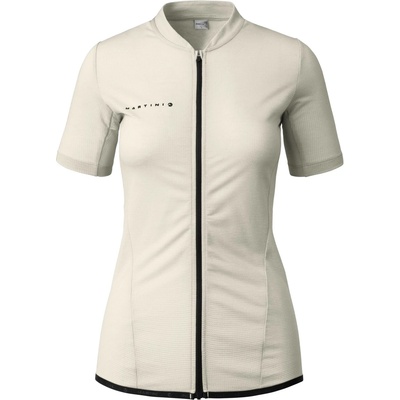Martini Дамска фланелка с къс ръкав за колоездене Martini Women's Flowtrail Zip Shirt Cycling jersey - Off-White / Black (156-2573-0214)