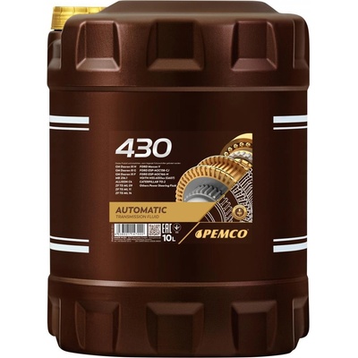 PEMCO Трансмисионно Масло PEMCO iMATIC 430 ATF IIID 10L (за автоматични скоростни кутии) (4036021147000)