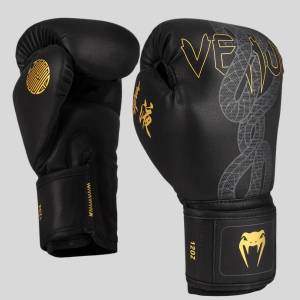 Venum | Официален Вносител за България Боксови Ръкавици Venum Serpenti Black/Silver/Gold - 12 oz