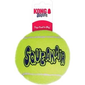 KONG air squeaker tennis ball extra large - играчка за куче от гума, тенис топка, с пищялка - 1 бр - САЩ - astxbe