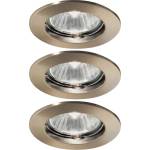 Ideal Lux - Комплект от 3 вградени таванни осветителни тела JAZZ 1xGU10/50W/230V, бронзов цвят (ID083124-3ks)