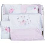 Dizain Бебешки спален комплект Бродерия Слонче бебе розово Ластик Цип Comfort Line