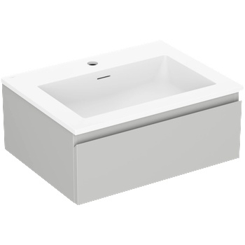 Mexen Orio шкаф за баня 60 см с мивка Otis, 1 чекмедже, сив мат/бял мат (91A10-06023-1-BF62-W18M01)