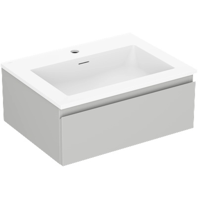 Mexen Orio шкаф за баня 60 см с мивка Otis, 1 чекмедже, сив мат/бял мат (91A10-06023-1-BF62-W18M01)