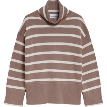 ARMEDANGELS Дамски пуловер ARMEDANGELS Women's Chanaa Stripes Jumper - Cinnamon Dust / Oatmilk (117-2810-0112)