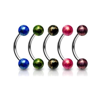 Šperky eshop piercing do obočí akrylové kuličky W42.21 červená