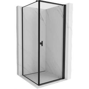 Mexen Mist-B кабина за душ с отваряне надясно 90 x 90 см, черна рамка, черно - 8A2T-090-090-70-70-P (8A2T-090-090-70-70-P)