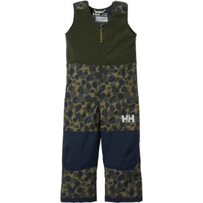 Helly Hansen Dětské zimní kalhoty K Vertical ins bib pant olive aop