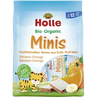 Holle BIO Minis banánové s pomarančom 8 x 12,5 g