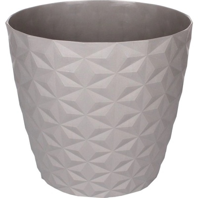 Plastkon Crystal Mat dekoratívny kvetináč sivá 30cm