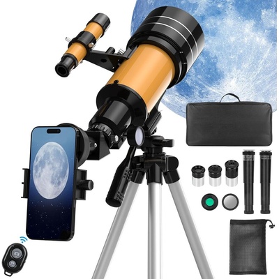 Телескоп Hauea 70/400 с чанта, филтри, адаптер за смартфон (AMA-70400-bag)