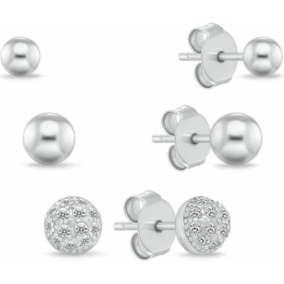 Brilio Silver Stříbrná sada peckových náušnic SET297W – Zboží Dáma