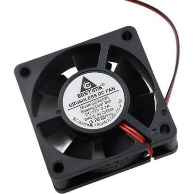 Ventilátor 60x60x20mm, 12V DC, XH2.54 - 2Pin