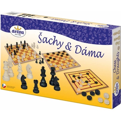 Společenské hry Šachy dáma a mlýn Detoa