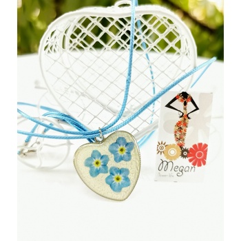 Meganflo Сърце с незабравки - стомана