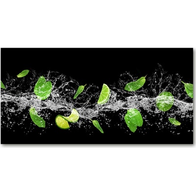 Foto obraz sklo tvrzené Limetka s mätou 100x50 cm