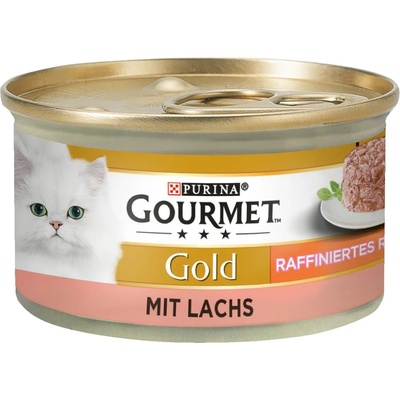 Gourmet 12х85г Gourmet Gold фино рагу, консервирана храна за котки - сьомга