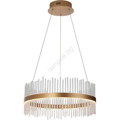 Endon Lighting 107671 - LED Димируем пендел ADRIEL LED/41W/230V 3000K златист/прозрачен (EN0076)