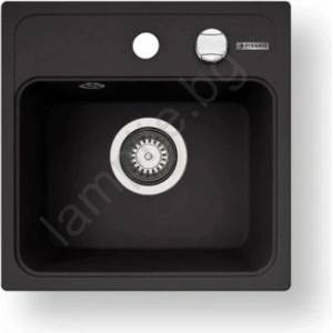 Pyramis 70168201 - Мивка CAMEA MINI 40x40 см гранит, черна (PY0031) Мивка за вграждане