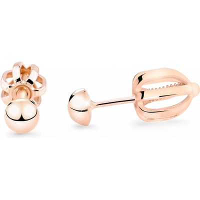 Cutie Jewellery Kôstkové náušnice z ružového zlata Z5004-30-X-4