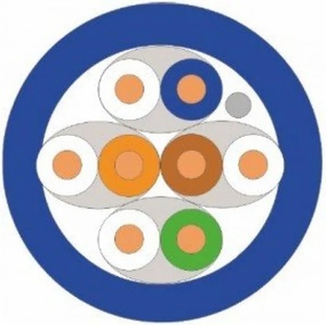 BKT Elektronik Кабел U/FTP LSHF cat. 6 BKT 455 wire blue 23AWG Eca, макара 500m (65124)