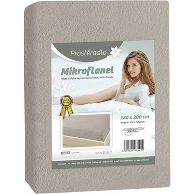 Bellatex prostěradlo mikroflanel Šedé 90x200
