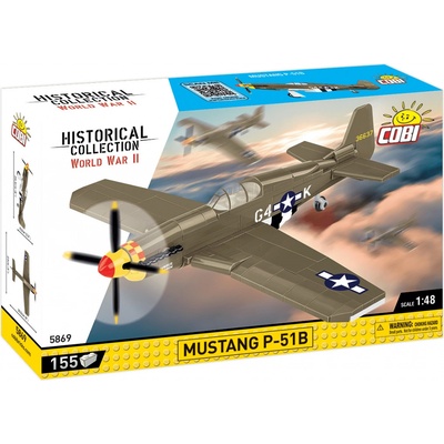 COBI 5869 World War II Americké stíhacie lietadlo North American P-51B Mustang 1:48