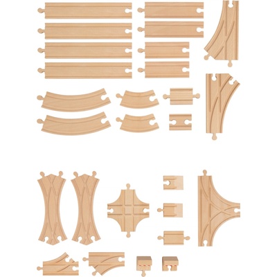 Playtive Sada dřevěných kolejnic výhybek – Zbozi.Blesk.cz