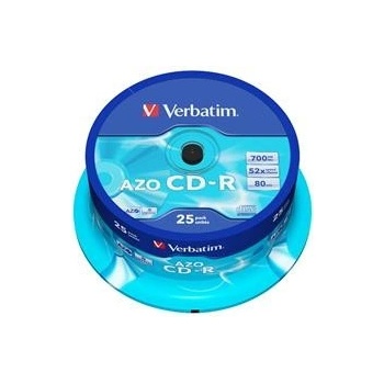 Verbatim CD-R 700MB 52x, Super AZO, spindle, 25ks (43352)