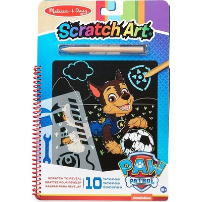 NICKELODEON Škrabací obrázky blok Chase Paw Patrol Tlapková patrola 10 listů 19x28cm