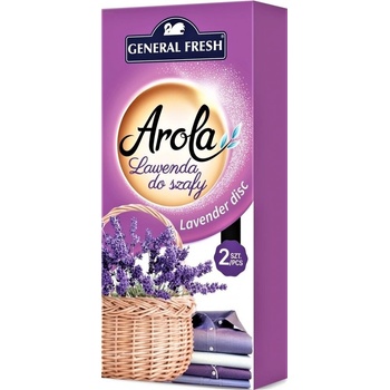 General Fresh Arola Lavender Disc, osviežovač levanduľový pre menšie priestory 2ks