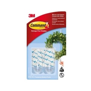 Command Закачалки прозрачни Outdoor Size-M 2бр