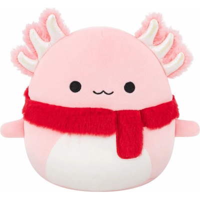 Squishmallows Růžový axolotl s šálou Archie